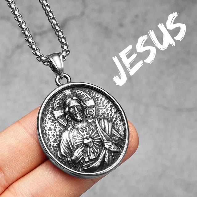 Divine Savior Necklace (Vintage Jesus Pendant)
