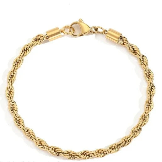 Bold Rope Bracelet (Twisted Rope Chain)