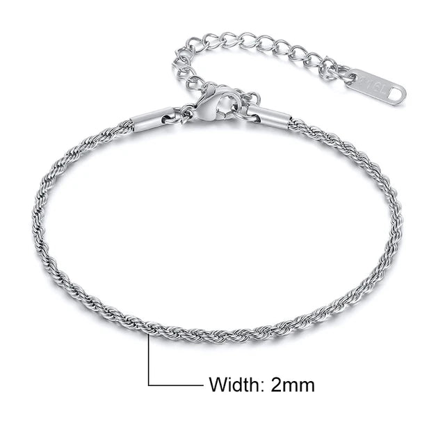 Twisted Rope Chain Bracelet