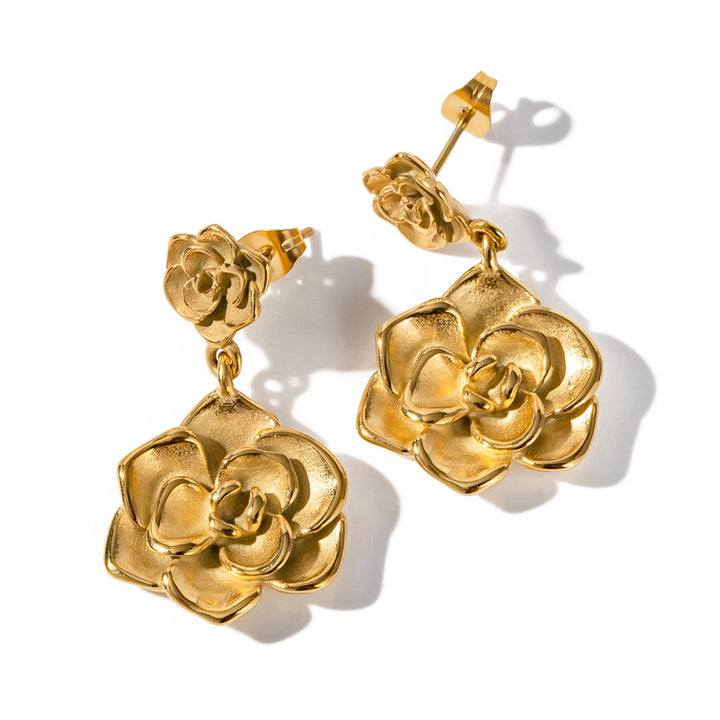 Evelyn Earrings (Floral double-drops)