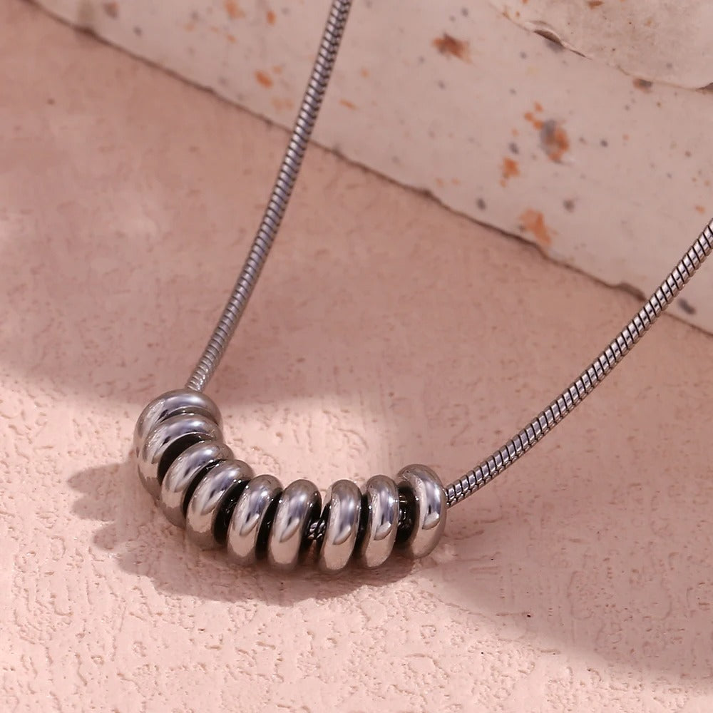 Isla Necklace (Stacked Rings Pendant)