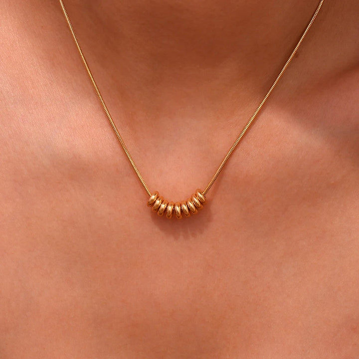 Isla Necklace (Stacked Rings Pendant)