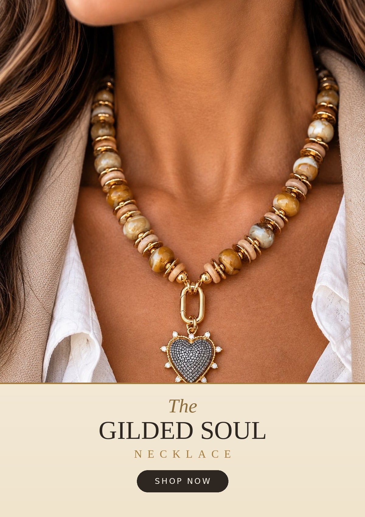 The Gilded Soul Necklace mobile banner - Annie Reh Designs homepage