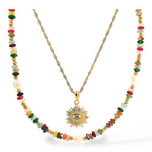 Maxie & Evil Eye Layered Necklace Set