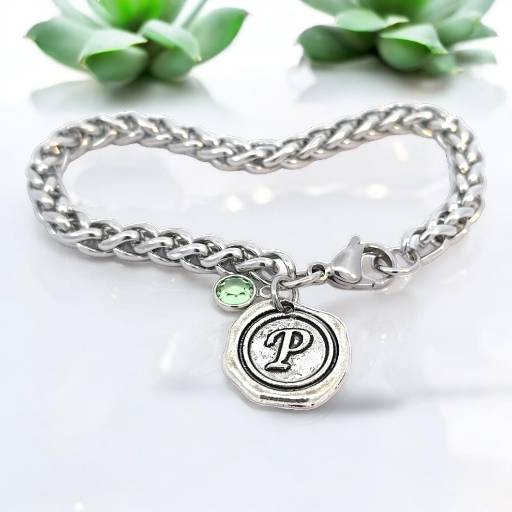 Wax Seal Initial Bracelet