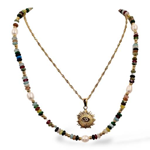 Maxie & Evil Eye Layered Necklace Set