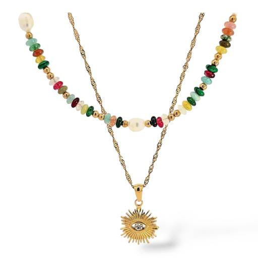 Maxie & Evil Eye Layered Necklace Set