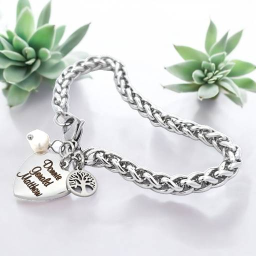 Personalized Family Tree Bracelet with Names