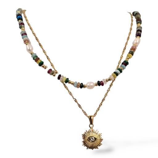 Maxie & Evil Eye Layered Necklace Set