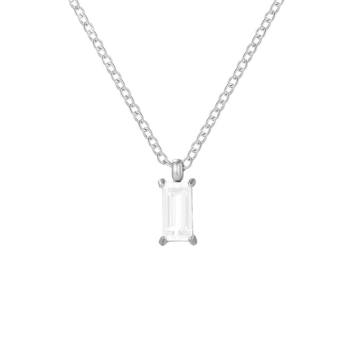 Stella Necklace (Square Crystal Pendant)