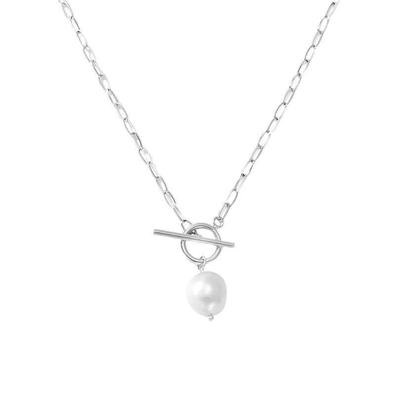 Isla Pearl Necklace (Toggle Chain)