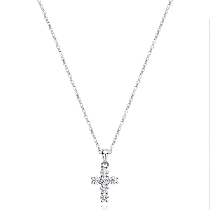 Eternal Light Cross Necklace (Moissanite)