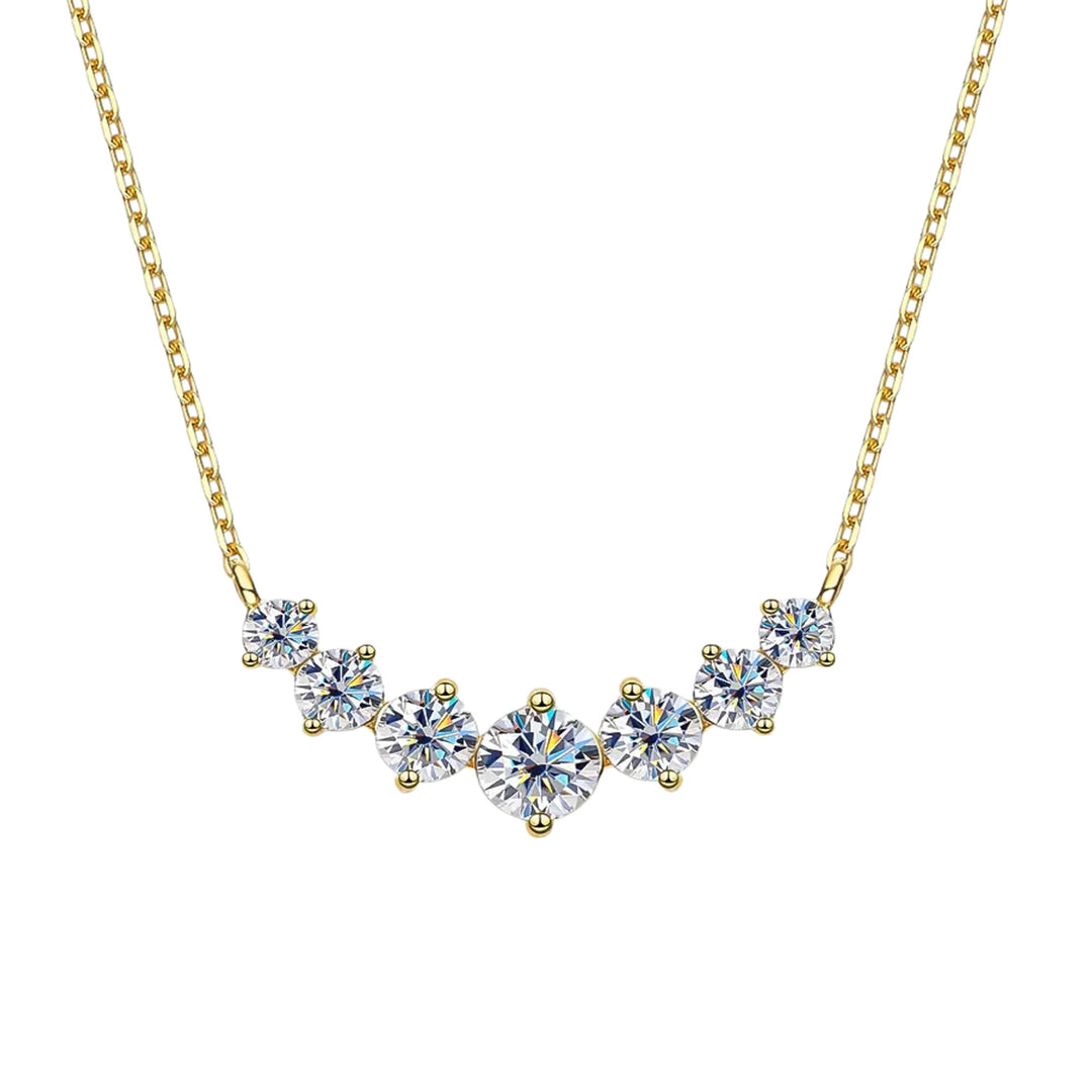 Seven Sparkles Necklace (Moissanite)