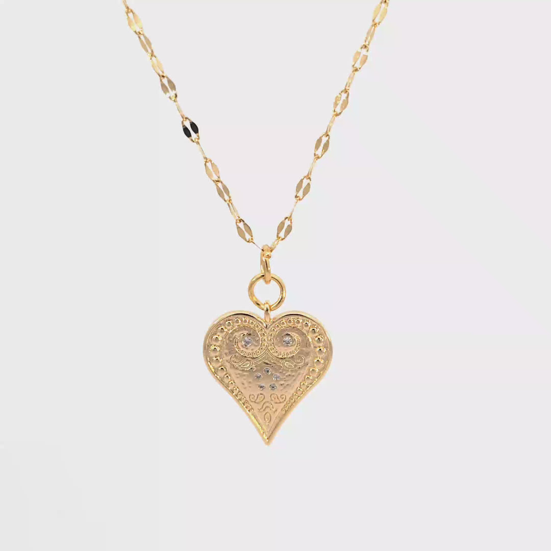 Vintage Whisper Heart Necklace