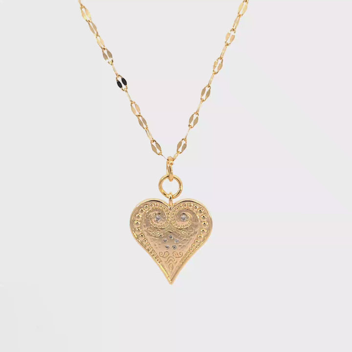 Vintage Whisper Heart Necklace