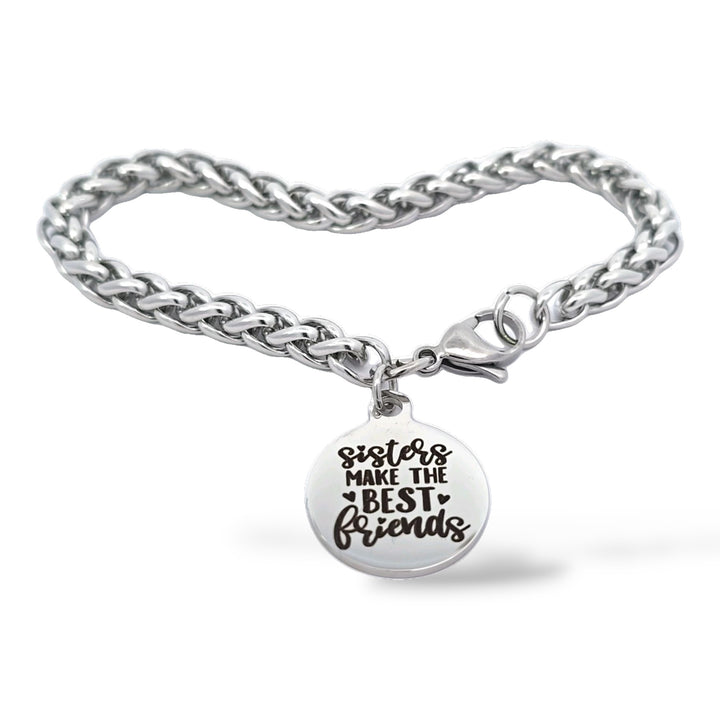 Sisters make the Best Friends Antique Silver Bracelet