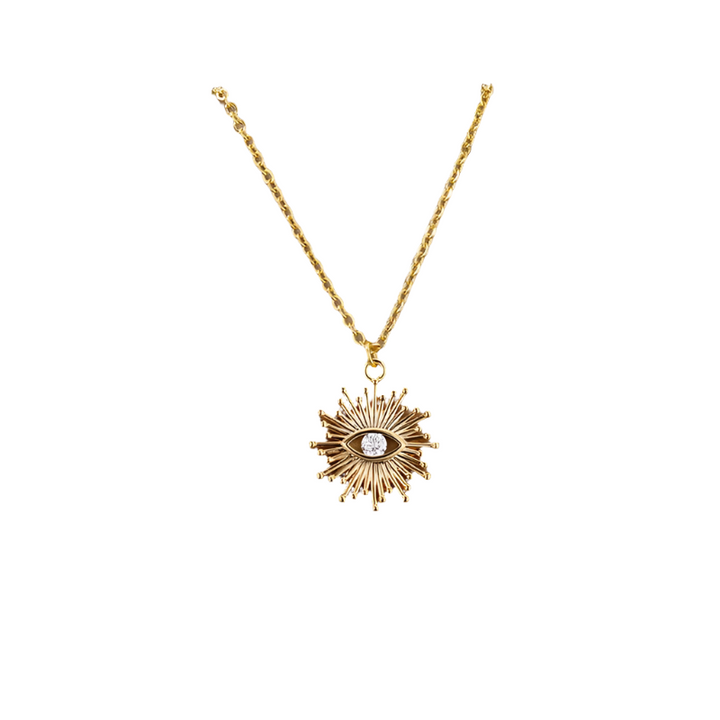 Solaris Necklace (Evil Eye Pendant with CZ)