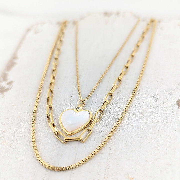 Jasmine Layered Heart Necklace