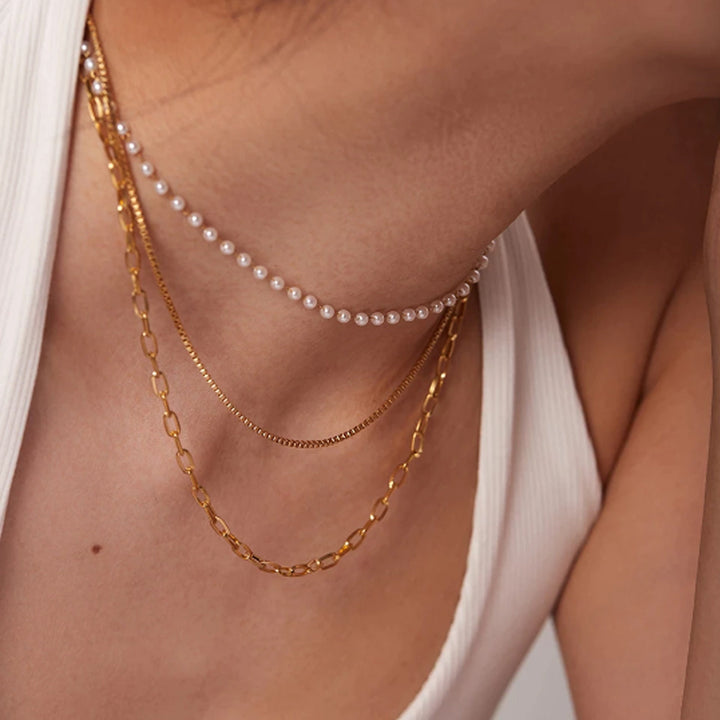 Summer Pearl Layered Necklace