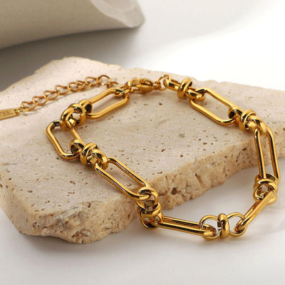 18K Large Oval Link Bracelet