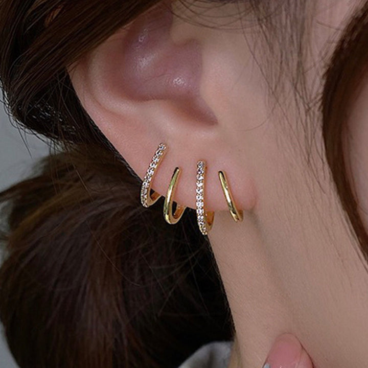 Rhinestone Huggie Ear Cuff Earring