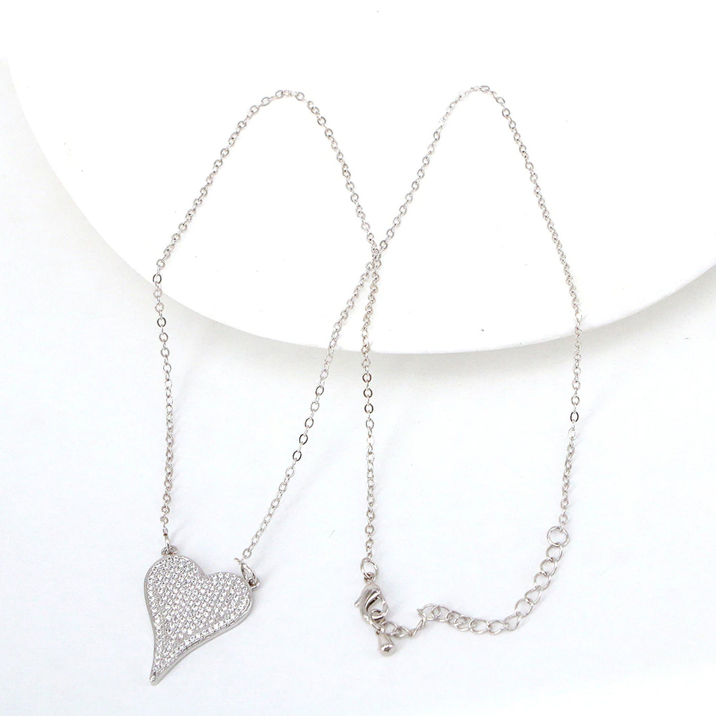 Bianca CZ Heart Pendant Necklace