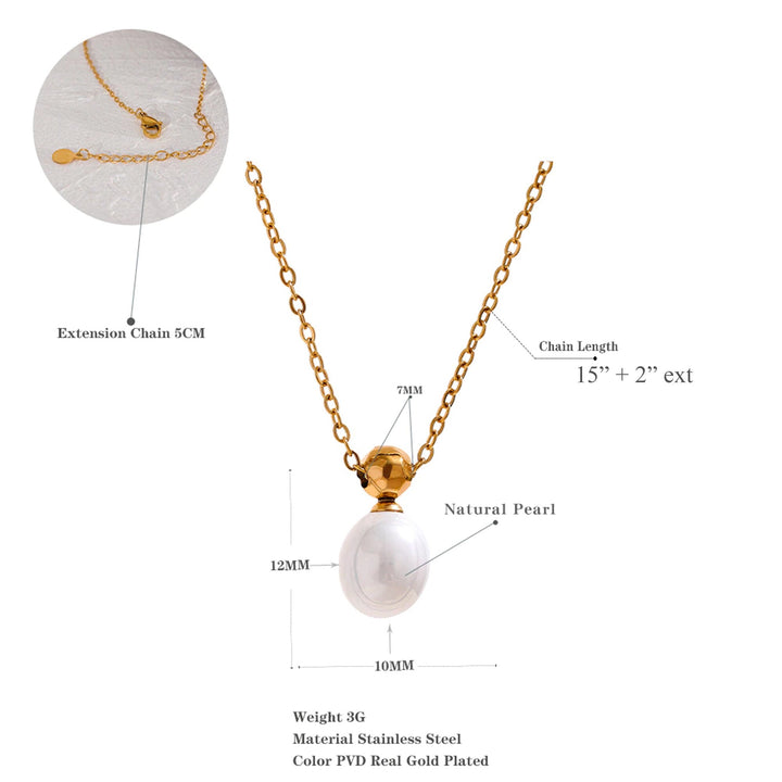 Madelaine Dainty Pearl Pendant Necklace