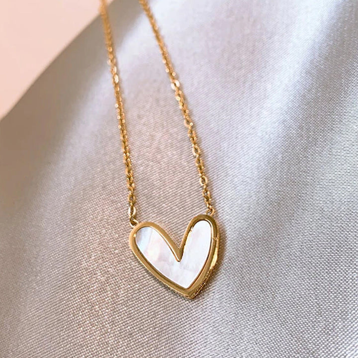 Sofia Mother of Pearl Heart Necklace