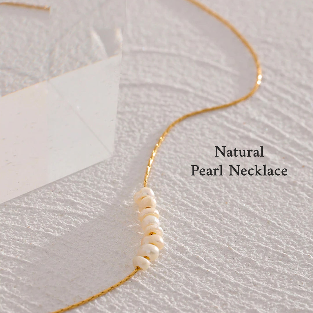 Ella Beaded Natural Pearl Necklace 