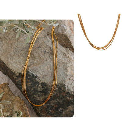 Quinn 18K Gold Four Layered Choker