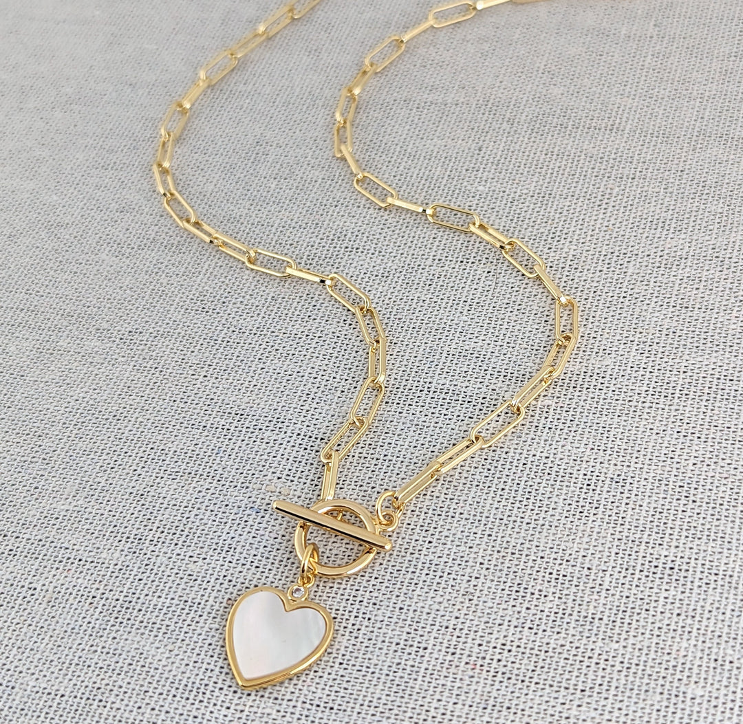 Finola Gold Heart Necklace