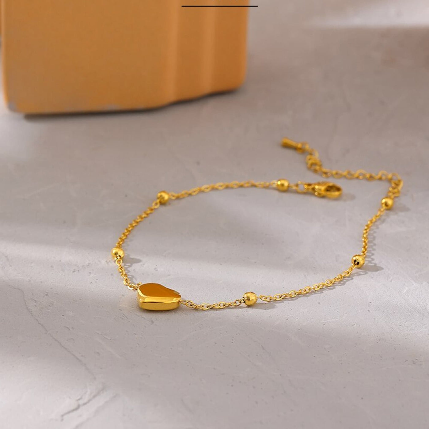 Alexa Gold Heart Anklet