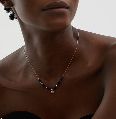 Larique Black Crystal Necklace
