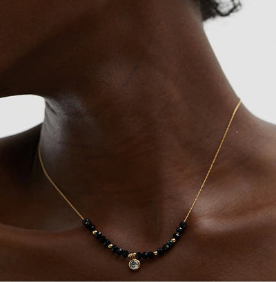 Larique Black Crystal Necklace