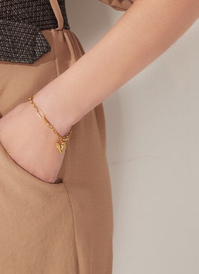 Freya Gold Heart Bracelet