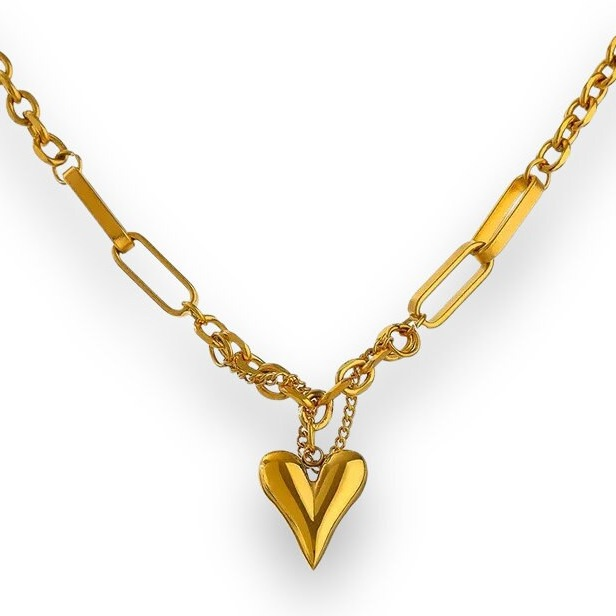 Nadia Gold Heart Necklace