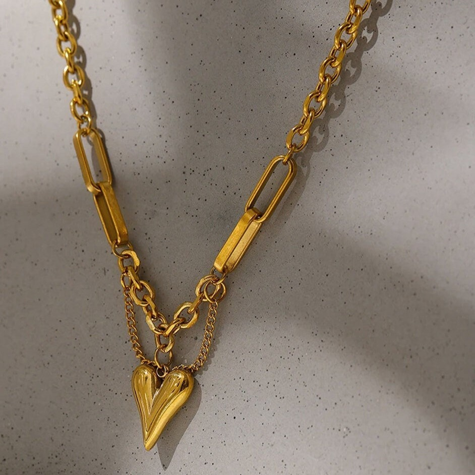 Nadia Gold Heart Necklace