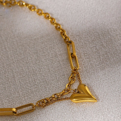 Nadia Gold Heart Necklace