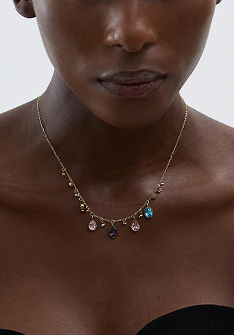 Haley Colorful Teardrop Necklace