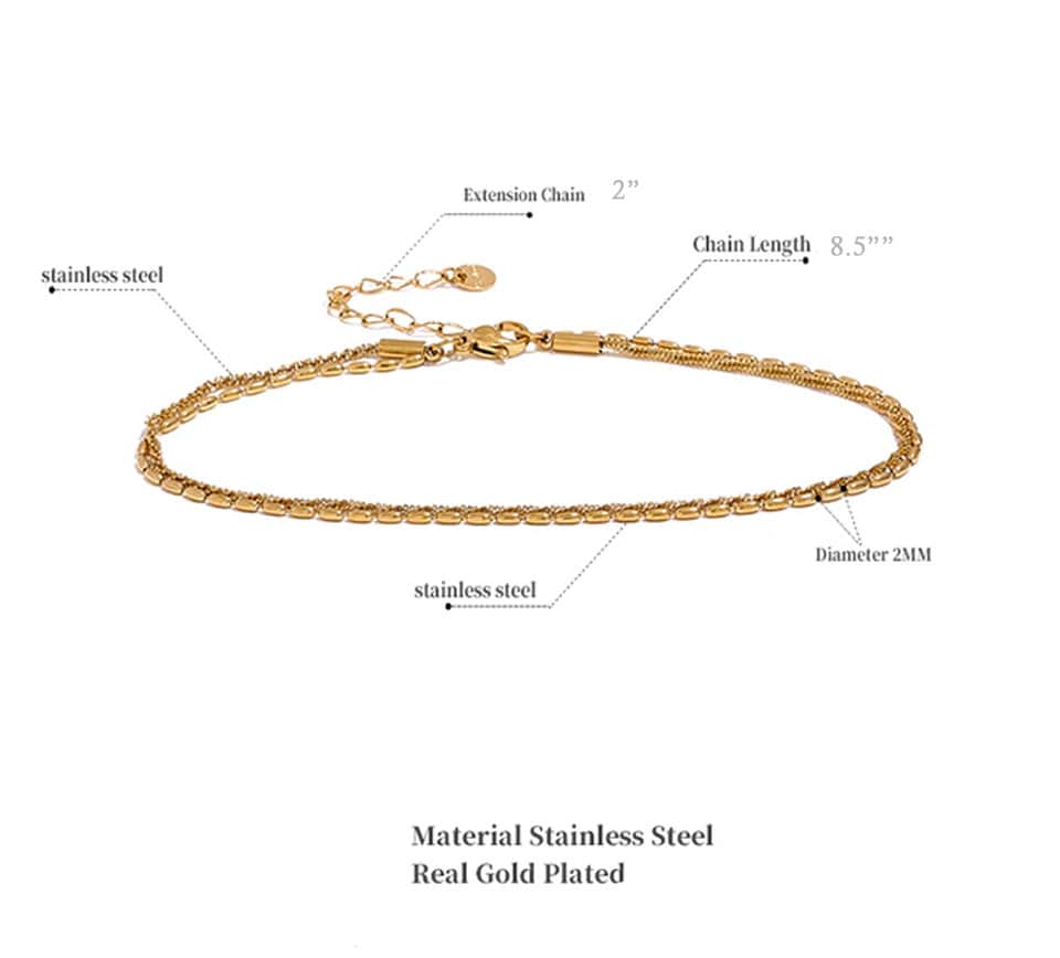Cherie Double Strand Anklet