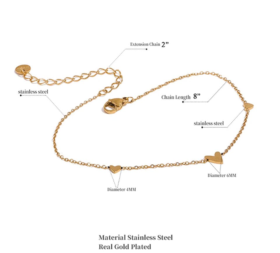Dori 18K LOVE Anklet