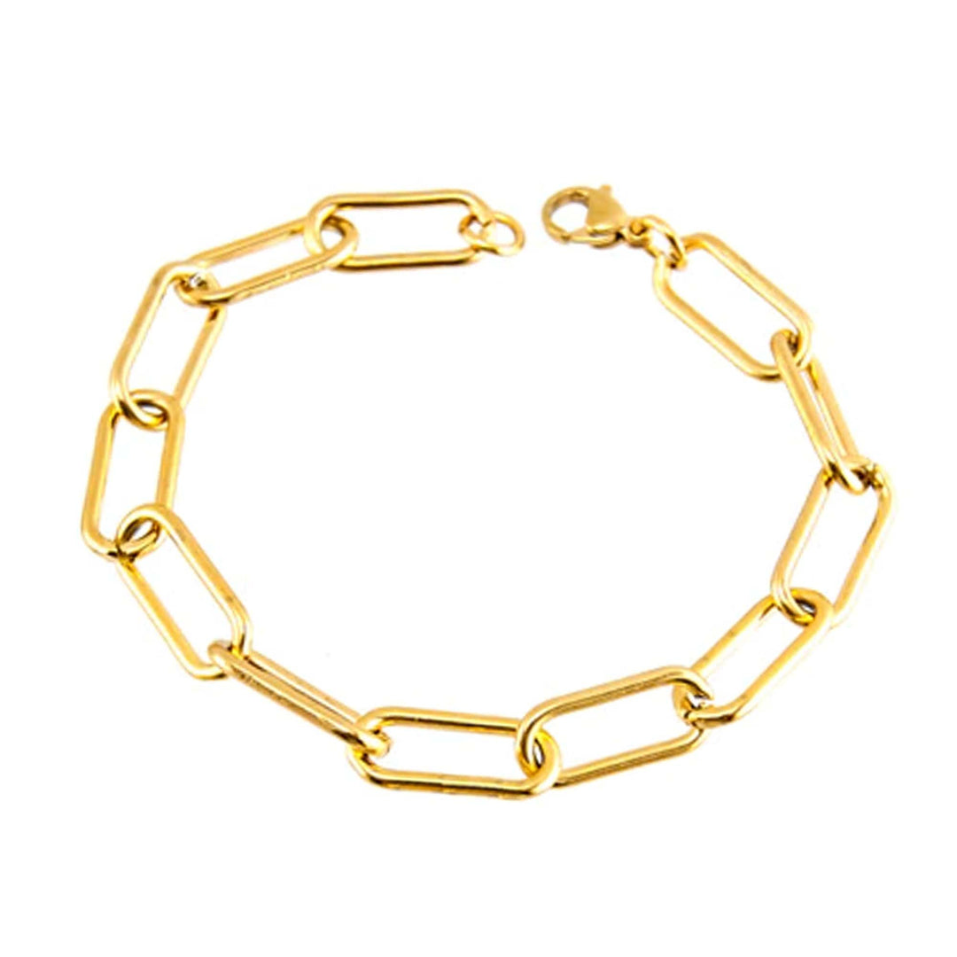 Chunky Stainless Steel Paperclip Necklace.