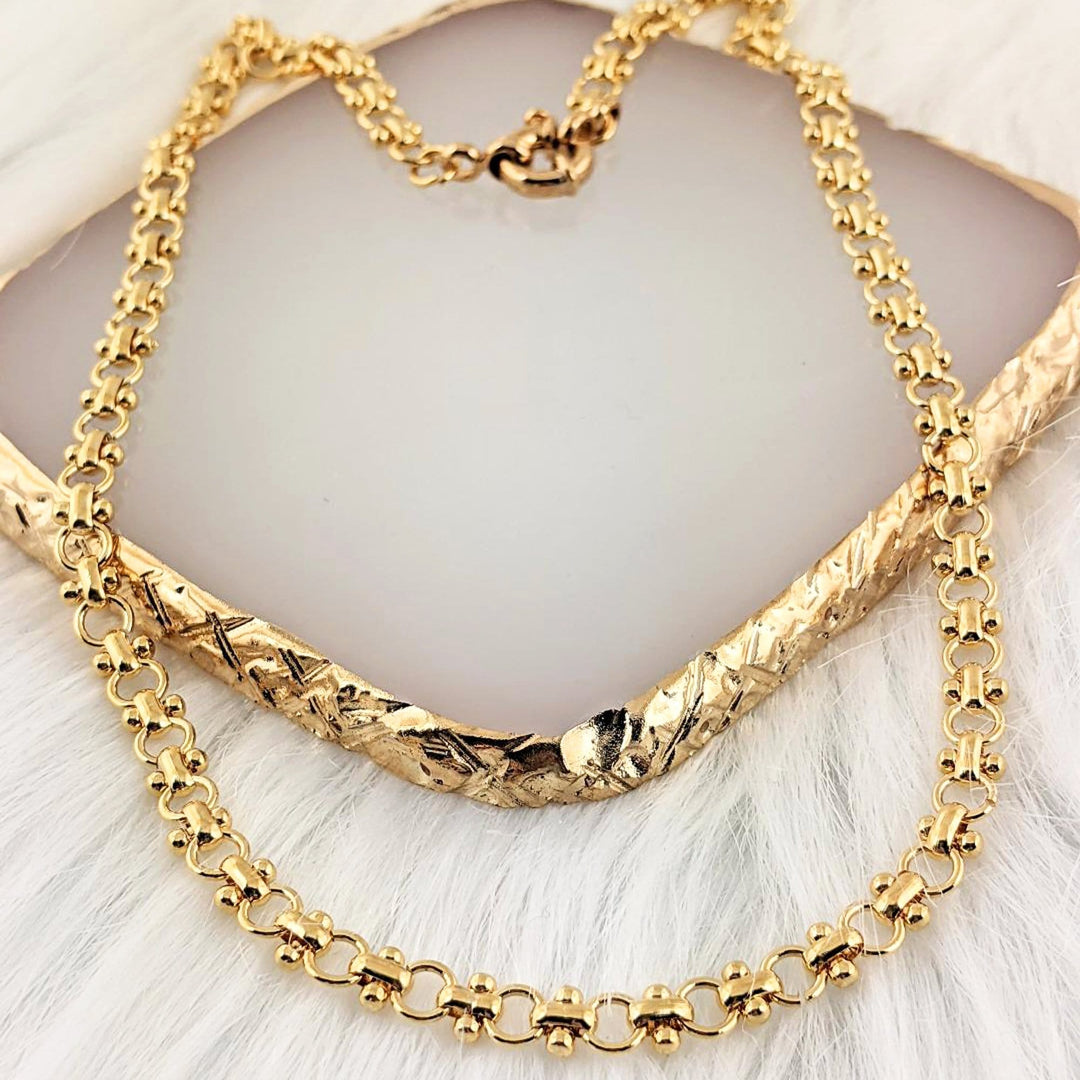 Dainty 18kt Gold Plated Chunky O Chain Necklace.