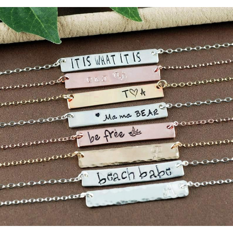 Personalized Bar Necklace.