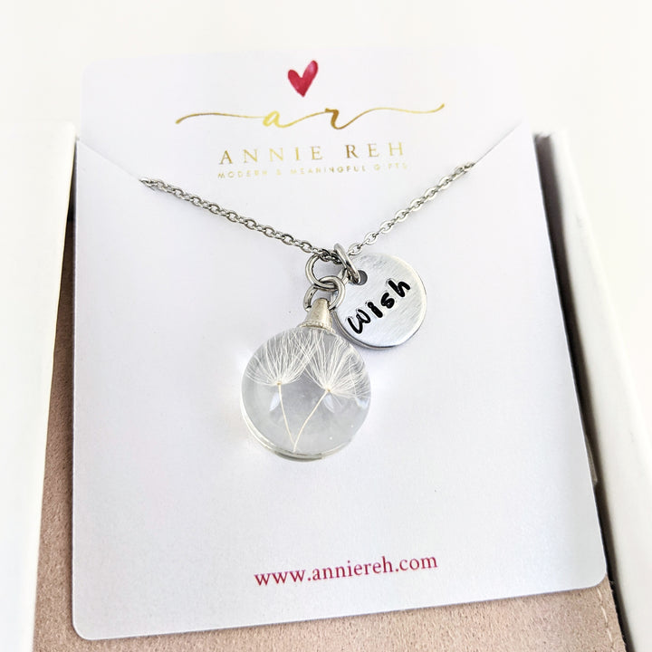 Dandelion Seed Necklace.