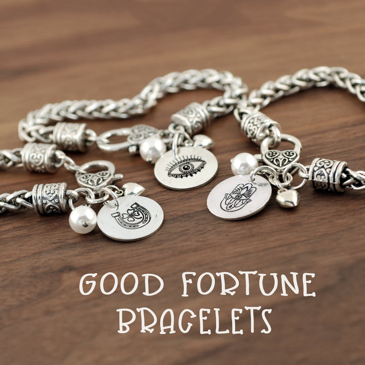 Good Fortune Bracelets - Antique Silver Bracelet.