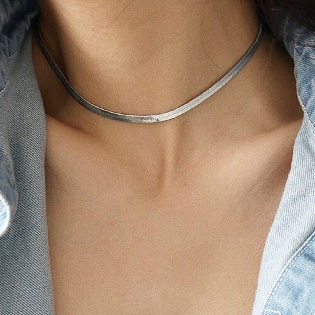 Herringbone Chain Necklace.