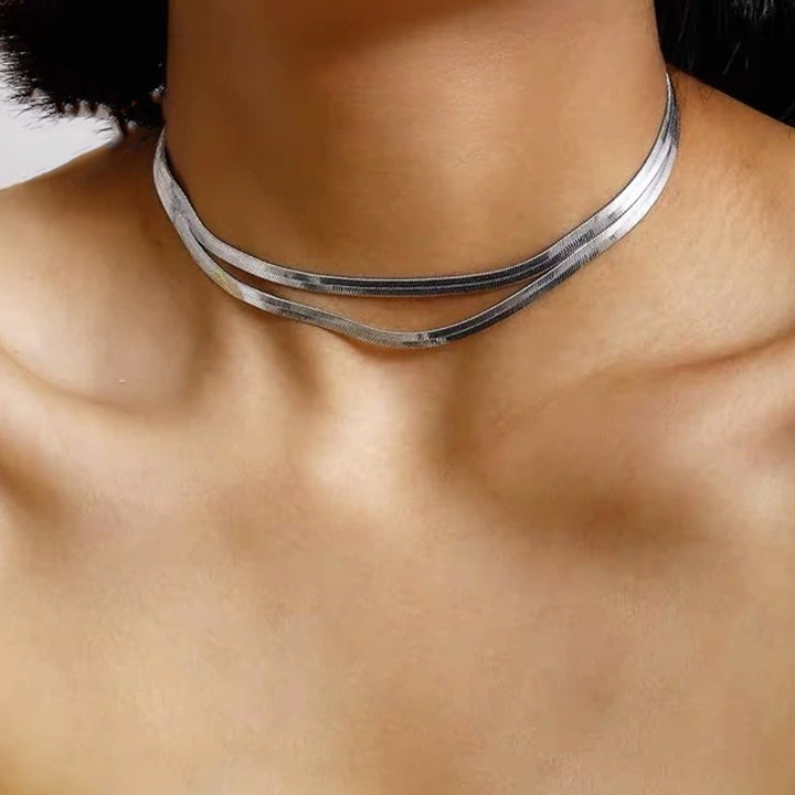 Herringbone Chain Necklace.