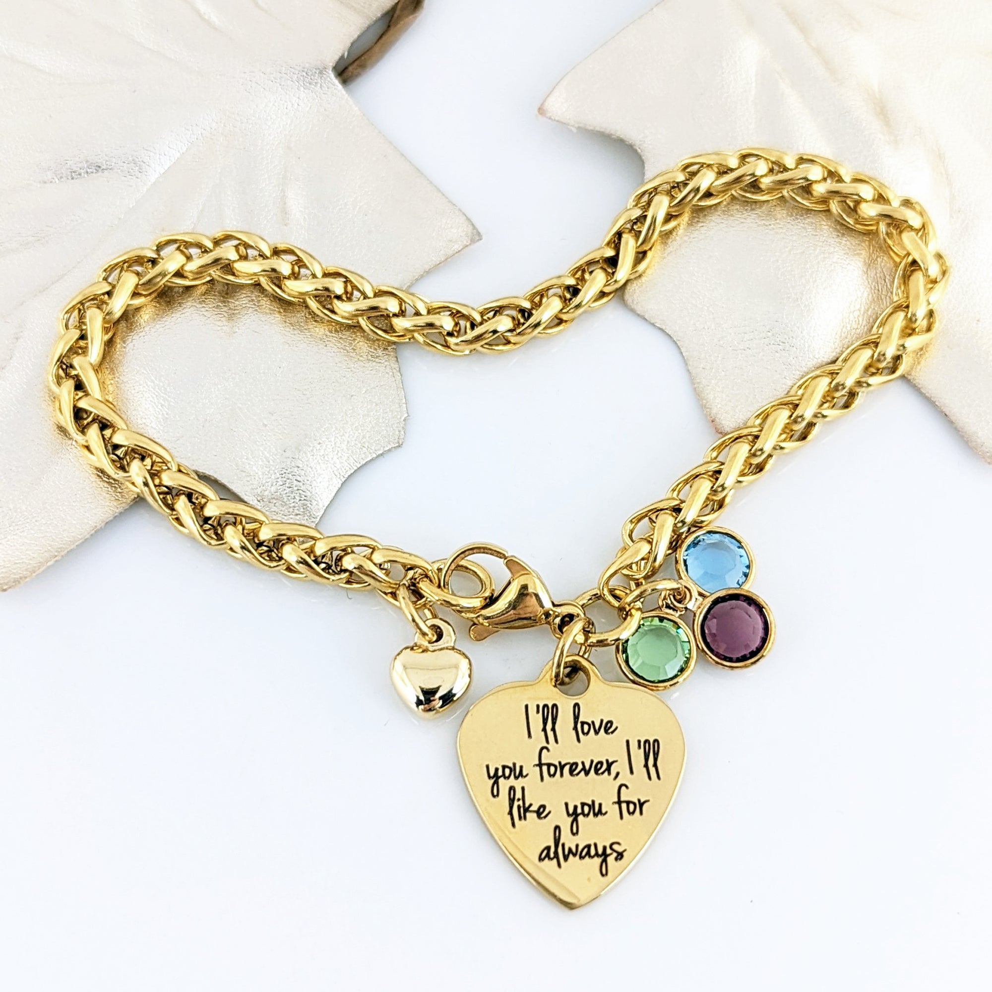 Mom bracelet deals with birthstone