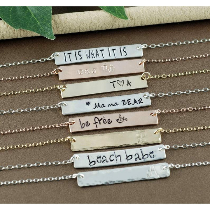 Personalized Bar Necklace.